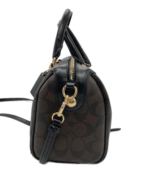 COACH（コーチ）COACH (コーチ) ミニ ローアン クロスボディ バッグ・シグネチャー キャンバス ブラウンの古着・服飾アイテム