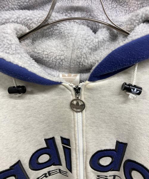 adidas（アディダス）adidas (アディダス) 80～90ｓ中綿アレイヤージップパーカー グレー×ブルー サイズ:XLの古着・服飾アイテム