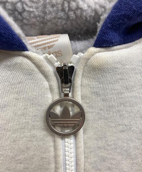 adidas（アディダス）adidas (アディダス) 80～90ｓ中綿アレイヤージップパーカー グレー×ブルー サイズ:XLの古着・服飾アイテム