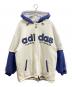 adidas（アディダス）の古着「80～90ｓ中綿アレイヤージップパーカー」｜グレー×ブルー