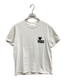 AMI PARIS（アミ パリス）の古着「ロゴコットンTシャツ」｜ホワイト