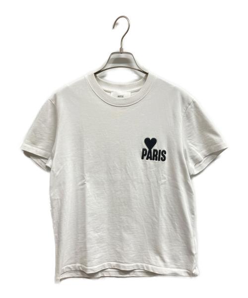 AMI PARIS（アミ パリス）AMI PARIS (アミ パリス) ロゴコットンTシャツ ホワイト サイズ:不明の古着・服飾アイテム