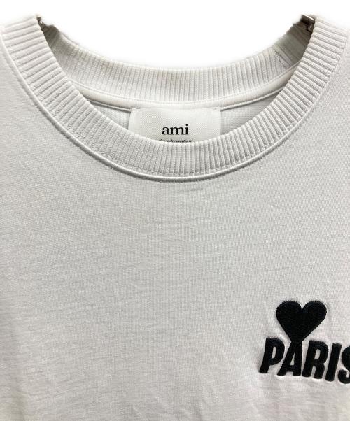 AMI PARIS（アミ パリス）AMI PARIS (アミ パリス) ロゴコットンTシャツ ホワイト サイズ:不明の古着・服飾アイテム