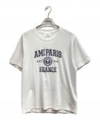 AMI PARISアミ パリス）の古着「刺繍デザインTシャツ」｜ホワイト