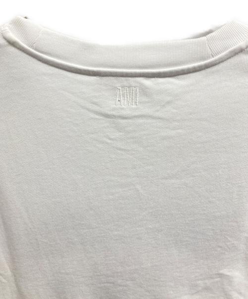 AMI PARIS（アミ パリス）AMI PARIS (アミ パリス) 刺繍デザインTシャツ ホワイト サイズ:L 未使用品の古着・服飾アイテム