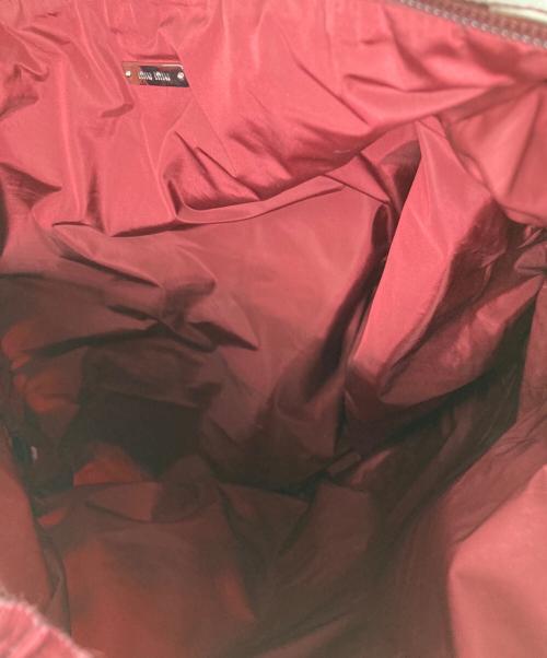 MIU MIU（ミュウミュウ）MIU MIU (ミュウミュウ) トートバッグ ボルドーの古着・服飾アイテム