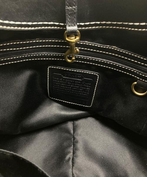 COACH（コーチ）COACH (コーチ) シグネチャー キャンバス   トートバッグ ブラックの古着・服飾アイテム
