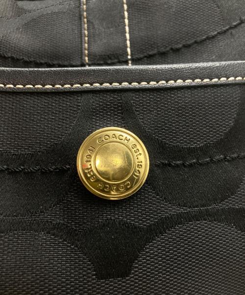 COACH（コーチ）COACH (コーチ) シグネチャー キャンバス   トートバッグ ブラックの古着・服飾アイテム
