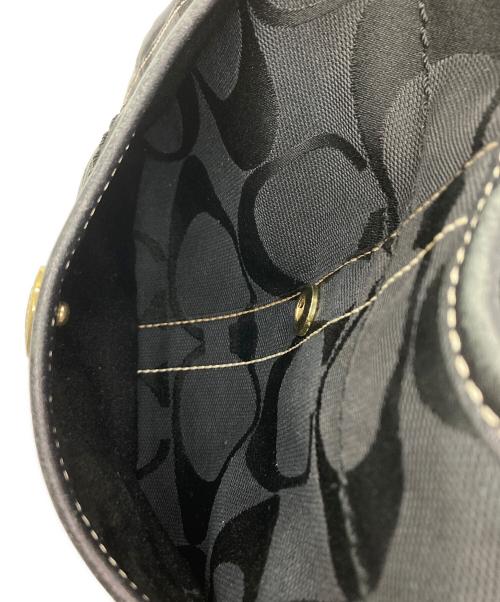 COACH（コーチ）COACH (コーチ) シグネチャー キャンバス   トートバッグ ブラックの古着・服飾アイテム