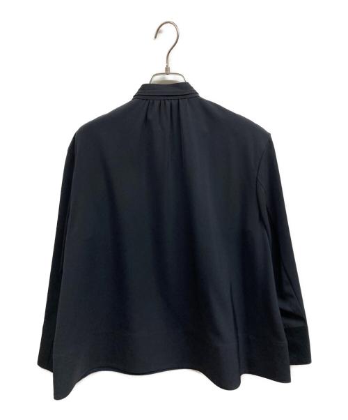 BALLSEY（ボールジィ）BALLSEY (ボールジィ) 2-wayストレッチ タイ付きスタンドカラーブラウス ブラック サイズ:S 未使用品の古着・服飾アイテム