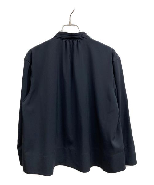 BALLSEY（ボールジィ）BALLSEY (ボールジィ) 2-wayストレッチ タイ付きスタンドカラーブラウ ブラック サイズ:36の古着・服飾アイテム