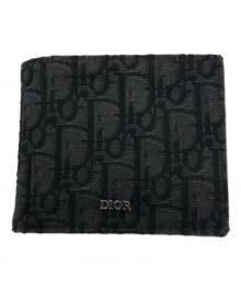 Dior（ディオール）の古着「オブリークジャガード2つ折り財布」｜ブラック