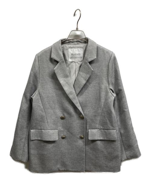 Mystrada（マイストラーダ）Mystrada (マイストラーダ) ダブルジャケット グレー サイズ:36の古着・服飾アイテム