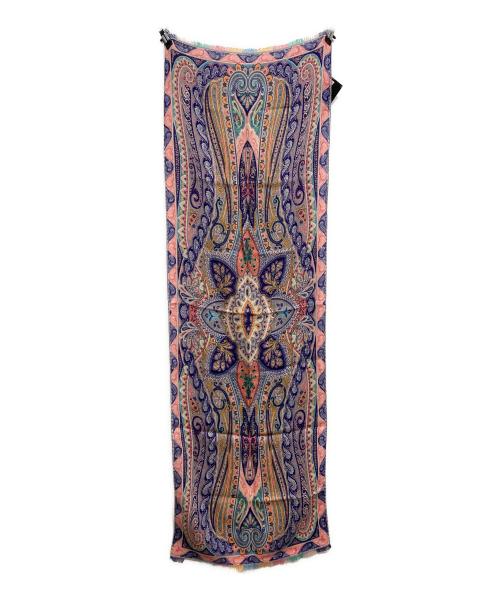 ETRO（エトロ）ETRO (エトロ) ペイズリースカーフ パープル×ピンクの古着・服飾アイテム