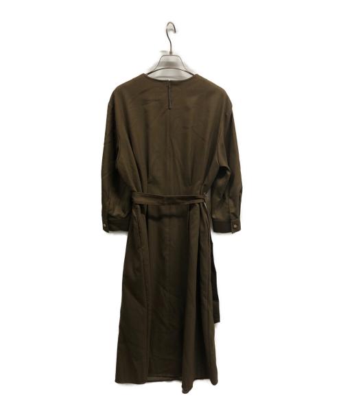 自由区（ジユウク）自由区 (ジユウク) デニムライクツイル ワンピース ブラウン サイズ:38の古着・服飾アイテム