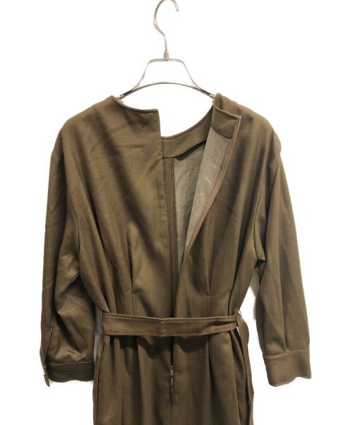 自由区（ジユウク）自由区 (ジユウク) デニムライクツイル ワンピース ブラウン サイズ:38の古着・服飾アイテム