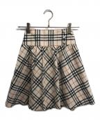 BURBERRY LONDONバーバリーロンドン）の古着「ノヴァチェックスカート」｜ベージュ