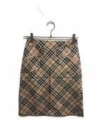 BURBERRY BLUE LABELバーバリー ブルー レーベル）の古着「ノヴァチェックスカート」｜ベージュ