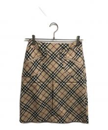 BURBERRY BLUE LABEL（バーバリー ブルー レーベル）の古着「ノヴァチェックスカート」｜ベージュ