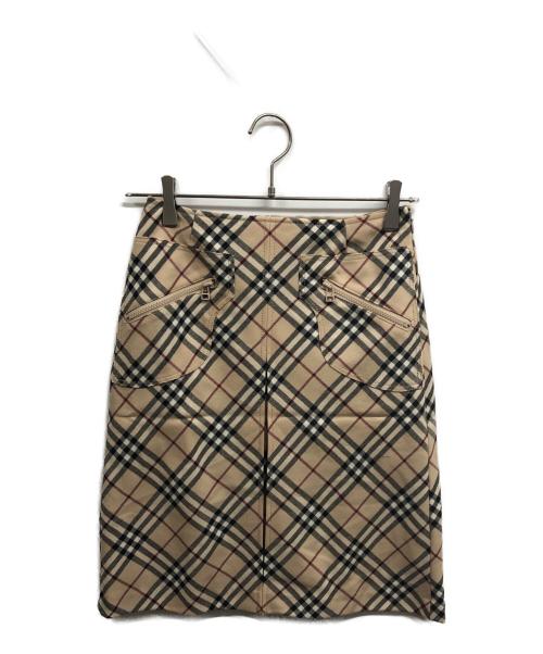 BURBERRY BLUE LABEL（バーバリー ブルー レーベル）BURBERRY BLUE LABEL (バーバリー ブルー レーベル) ノヴァチェックスカート ベージュ サイズ:38の古着・服飾アイテム