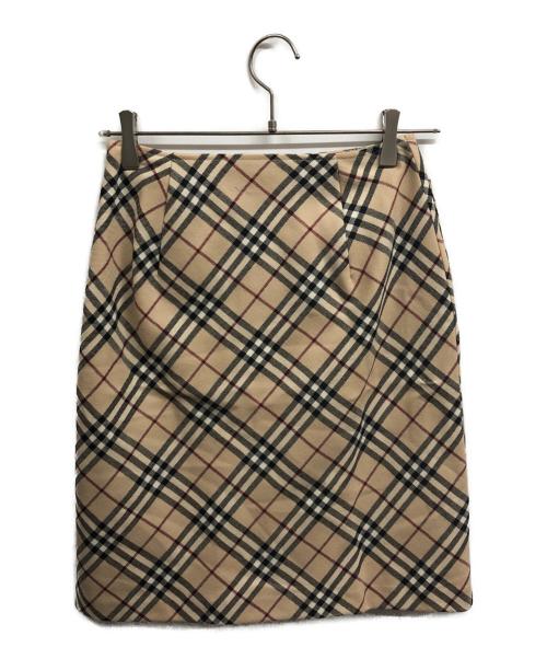 BURBERRY BLUE LABEL（バーバリー ブルー レーベル）BURBERRY BLUE LABEL (バーバリー ブルー レーベル) ノヴァチェックスカート ベージュ サイズ:38の古着・服飾アイテム