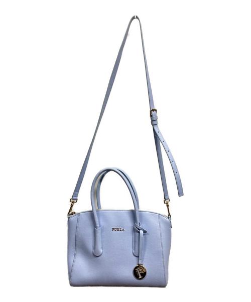 FURLA（フルラ）FURLA (フルラ) 2wayサッチェル クロスボディバッグ ブルーの古着・服飾アイテム