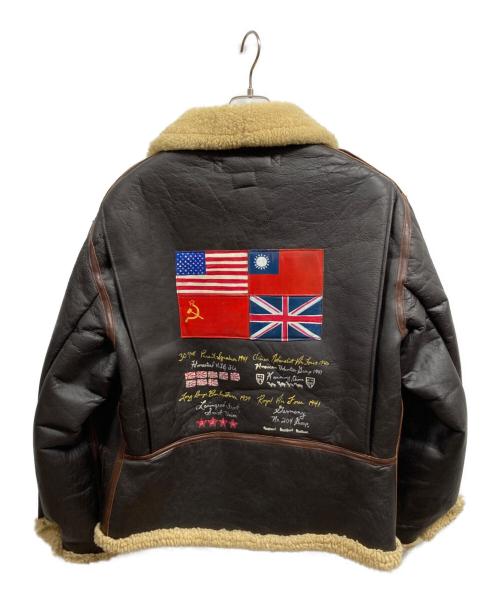 AVIREX（アヴィレックス）AVIREX (アヴィレックス) B-6 レザージャケット ブラウン サイズ:44の古着・服飾アイテム