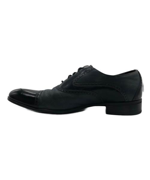 LANVIN（ランバン）LANVIN (ランバン) ブラックシャイニーバイカラーコンビ オックスフォード ドレスシューズ ブラック サイズ:26の古着・服飾アイテム