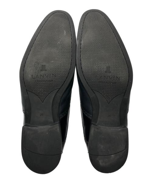 LANVIN（ランバン）LANVIN (ランバン) ブラックシャイニーバイカラーコンビ オックスフォード ドレスシューズ ブラック サイズ:26の古着・服飾アイテム