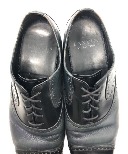LANVIN（ランバン）LANVIN (ランバン) ブラックシャイニーバイカラーコンビ オックスフォード ドレスシューズ ブラック サイズ:26の古着・服飾アイテム