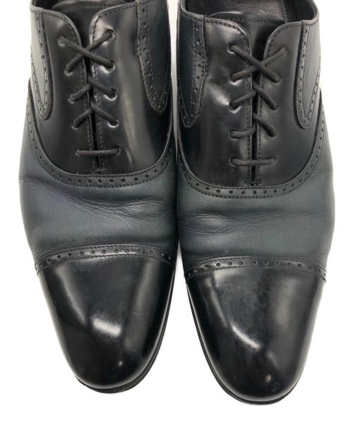 LANVIN（ランバン）LANVIN (ランバン) ブラックシャイニーバイカラーコンビ オックスフォード ドレスシューズ ブラック サイズ:26の古着・服飾アイテム