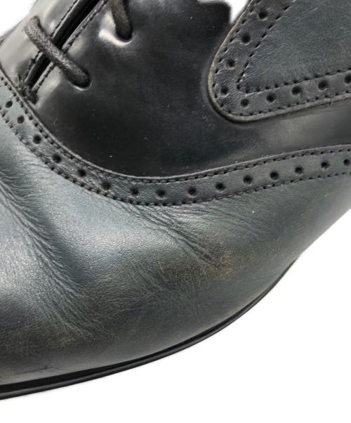 LANVIN（ランバン）LANVIN (ランバン) ブラックシャイニーバイカラーコンビ オックスフォード ドレスシューズ ブラック サイズ:26の古着・服飾アイテム