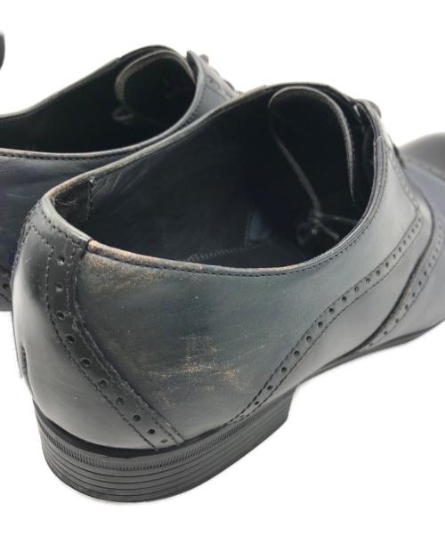 LANVIN（ランバン）LANVIN (ランバン) ブラックシャイニーバイカラーコンビ オックスフォード ドレスシューズ ブラック サイズ:26の古着・服飾アイテム