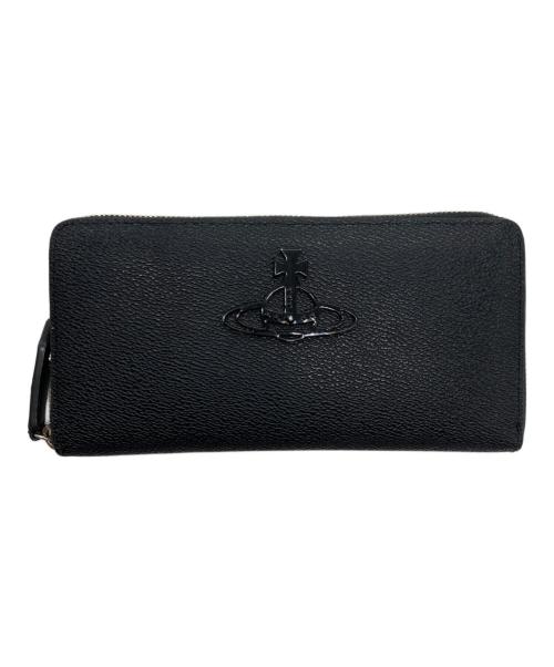 Vivienne Westwood（ヴィヴィアンウエストウッド）Vivienne Westwood (ヴィヴィアンウエストウッド) ANNIE ZIP ROUND WALLET ブラックの古着・服飾アイテム