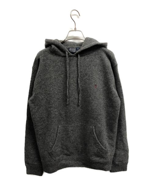 POLO RALPH LAUREN（ポロ・ラルフローレン）POLO RALPH LAUREN (ポロ・ラルフローレン) ニットパーカー グレー サイズ:Mの古着・服飾アイテム