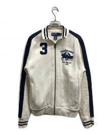 POLO RALPH LAUREN（ポロ・ラルフローレン）の古着「ジップスウェット」｜ネイビー×アイボリー