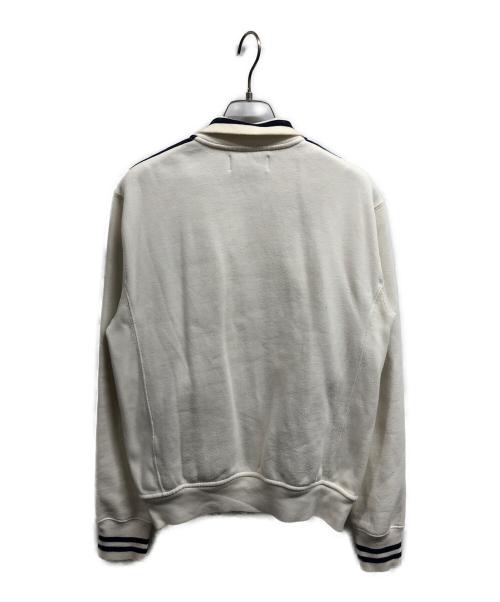 POLO RALPH LAUREN（ポロ・ラルフローレン）POLO RALPH LAUREN (ポロ・ラルフローレン) ジップスウェット ネイビー×アイボリー サイズ:XSの古着・服飾アイテム