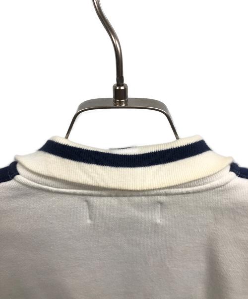 POLO RALPH LAUREN（ポロ・ラルフローレン）POLO RALPH LAUREN (ポロ・ラルフローレン) ジップスウェット ネイビー×アイボリー サイズ:XSの古着・服飾アイテム