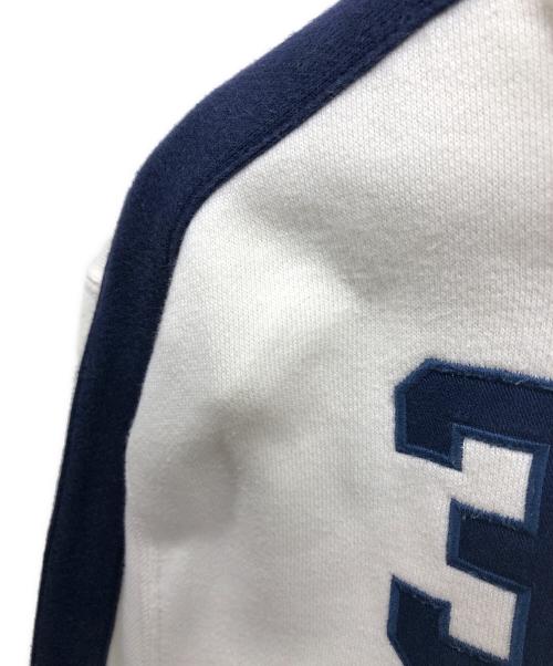 POLO RALPH LAUREN（ポロ・ラルフローレン）POLO RALPH LAUREN (ポロ・ラルフローレン) ジップスウェット ネイビー×アイボリー サイズ:XSの古着・服飾アイテム