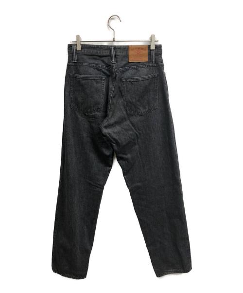 THE FLAT HEAD（ザ・フラットヘッド）THE FLAT HEAD (ザ・フラットヘッド) ワイドテーパード 加工ブラックデニムパンツ ブラック サイズ:32の古着・服飾アイテム