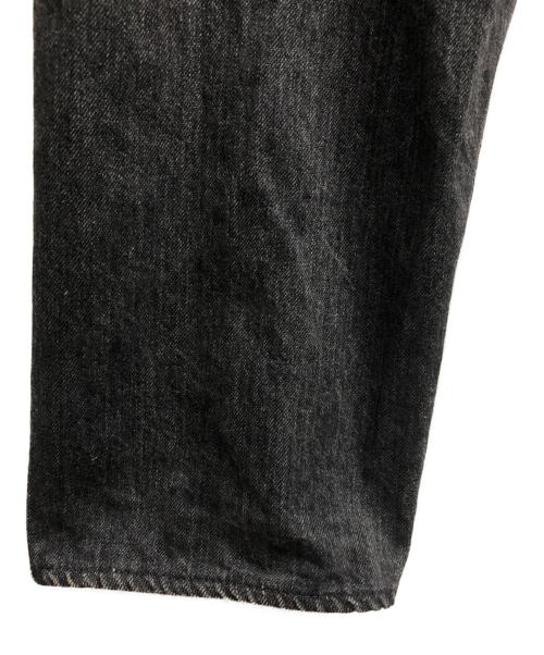 THE FLAT HEAD（ザ・フラットヘッド）THE FLAT HEAD (ザ・フラットヘッド) ワイドテーパード 加工ブラックデニムパンツ ブラック サイズ:32の古着・服飾アイテム