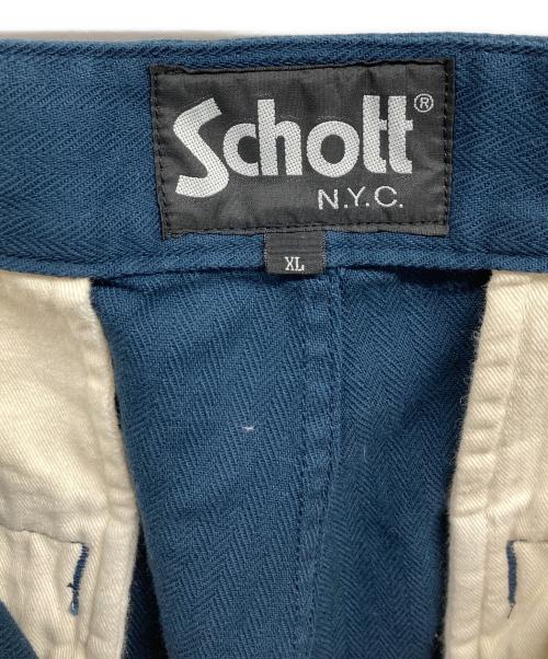 Schott（ショット）Schott (ショット) HERRINBONE MILITARY TROUSERS ネイビー サイズ:XLの古着・服飾アイテム