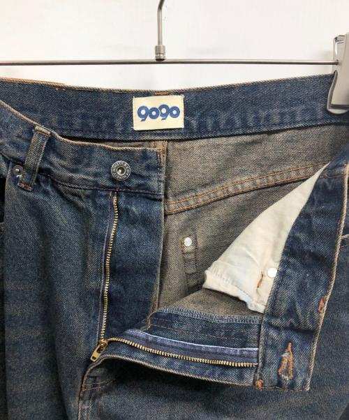 9090（9090）9090 (9090) King Logo Wide Tuck Denim Pant インディゴ サイズ:Mの古着・服飾アイテム