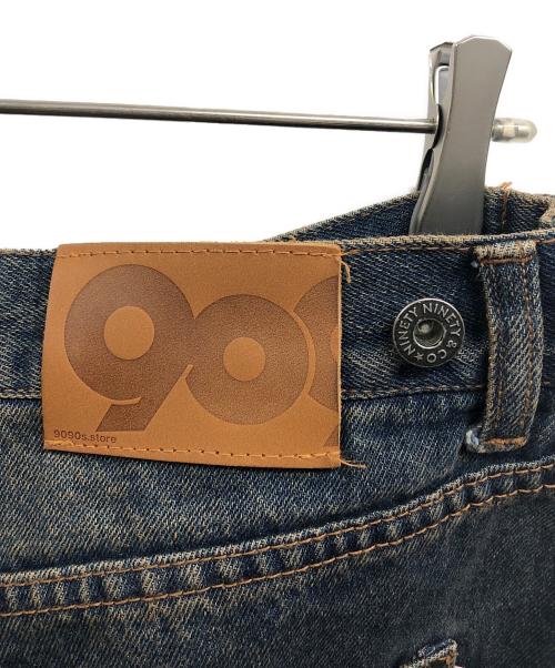 9090（9090）9090 (9090) King Logo Wide Tuck Denim Pant インディゴ サイズ:Mの古着・服飾アイテム