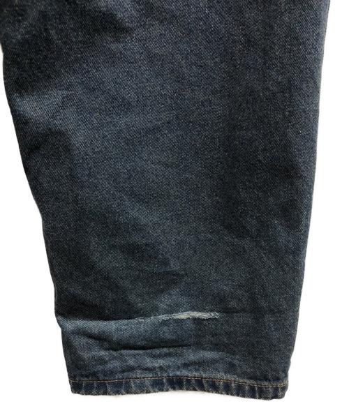 9090（9090）9090 (9090) King Logo Wide Tuck Denim Pant インディゴ サイズ:Mの古着・服飾アイテム