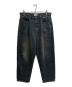9090（9090）の古着「King Logo Wide Tuck Denim Pant」｜インディゴ