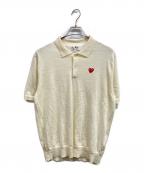 PLAY COMME des GARCONSプレイコムデギャルソン）の古着「ウールニットポロシャツ」｜アイボリー