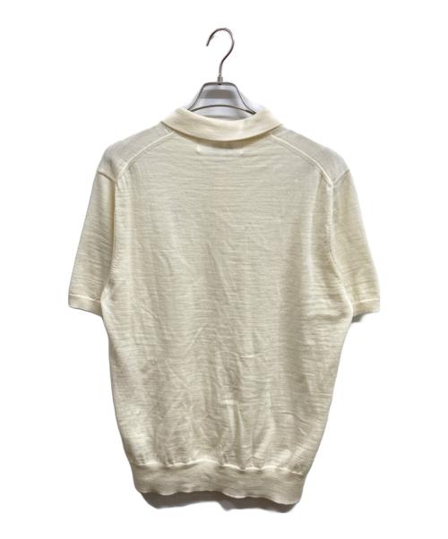 PLAY COMME des GARCONS（プレイコムデギャルソン）PLAY COMME des GARCONS (プレイコムデギャルソン) ウールニットポロシャツ アイボリー サイズ:XLの古着・服飾アイテム