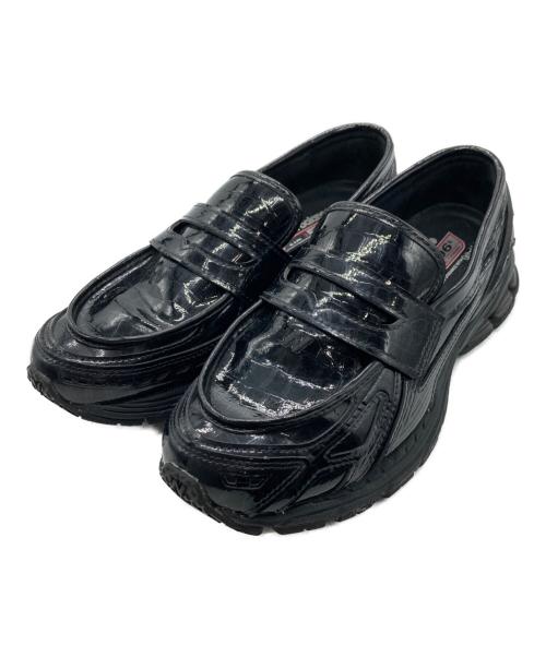 NEW BALANCE（ニューバランス）NEW BALANCE (ニューバランス) 型押しローファー ブラック サイズ: 26.5cmの古着・服飾アイテム