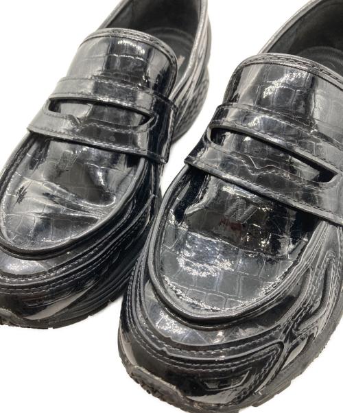 NEW BALANCE（ニューバランス）NEW BALANCE (ニューバランス) 型押しローファー ブラック サイズ: 26.5cmの古着・服飾アイテム